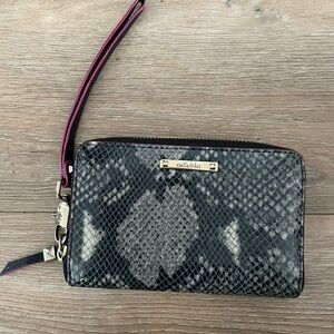 Stella & Dot Snakeskin Zipped Wallet